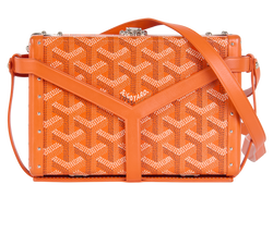 Minaudiere Trunk Bag, Canvas/Leather, Orange, 3172/11620, S/E, 3*